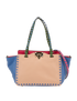 Small Rockstud Tote, &pound;450, Handbags, Blue/Green/Pink, Leather, Front view